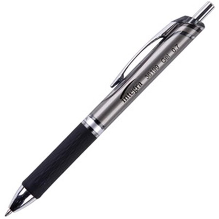 Integral Integra ITA36199 0.7 mm Retractable Gel Ink Pen - Black Gel-based Ink ITA36199
